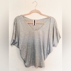 Casual Gray Women's Short Sleeve Top